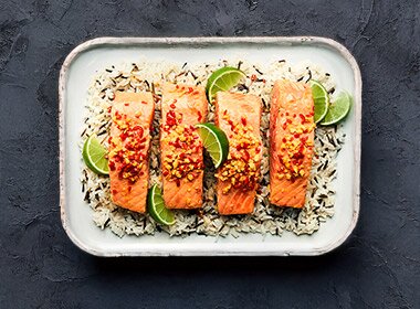 Norwegian Salmon with Tamari Soy Sauce, Chili and Ginger