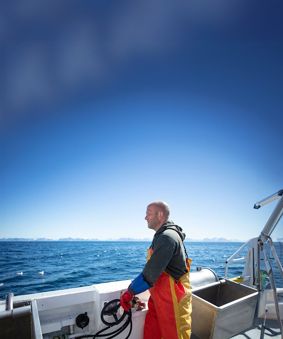 Fisherman Frank Jarl Lunde is steering his boat out on the Norwegian Sea