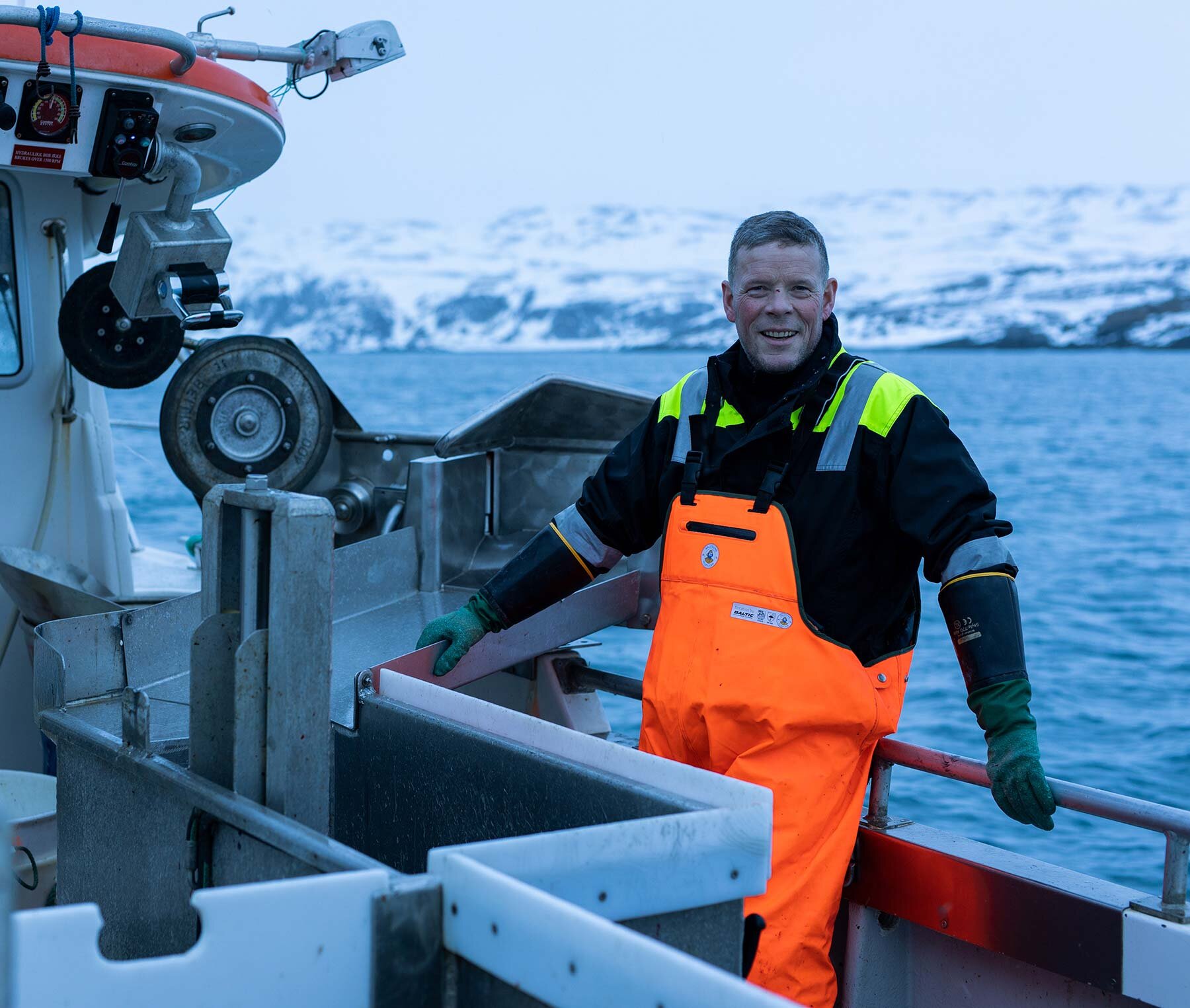 Fisherman Jens Einar Bjørkås Johnsen in his boat