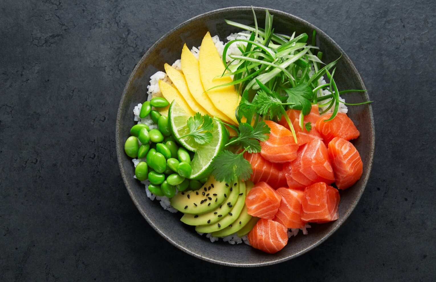 Easy Norwegian salmon poke bowl